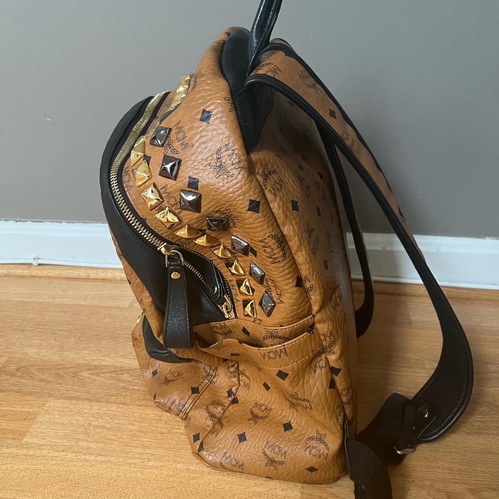MCM Visetos Studded Color-block Stark Backpack